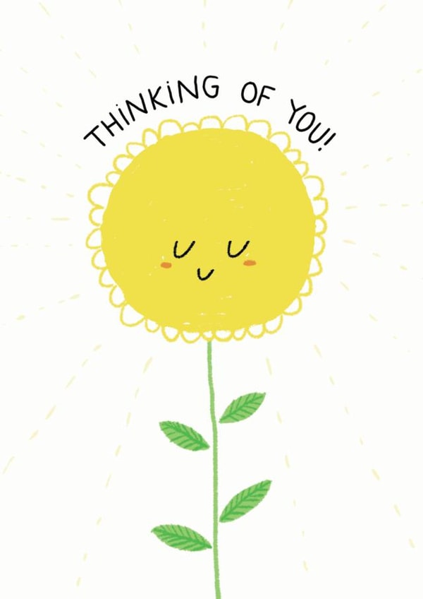 sunflower sun Thinking of you Card 14961 created by Hew Ma