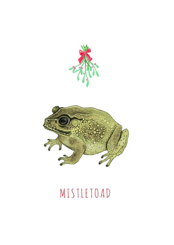 toad mistletoad Christmas Card 13386 created by Beth Goodwin
