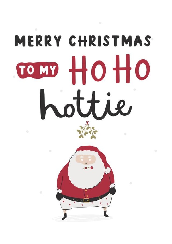Funny Christmas Card for Significant Other - Ho Ho Hottie created by Abbie Imagine