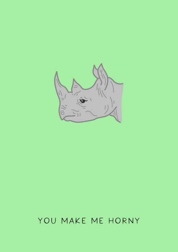 rhino horny Anniversary Card 33168 created by Darwin Designs