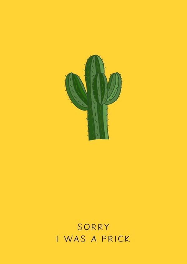 cactus sorry Sorry Card 10967 created by Darwin Designs