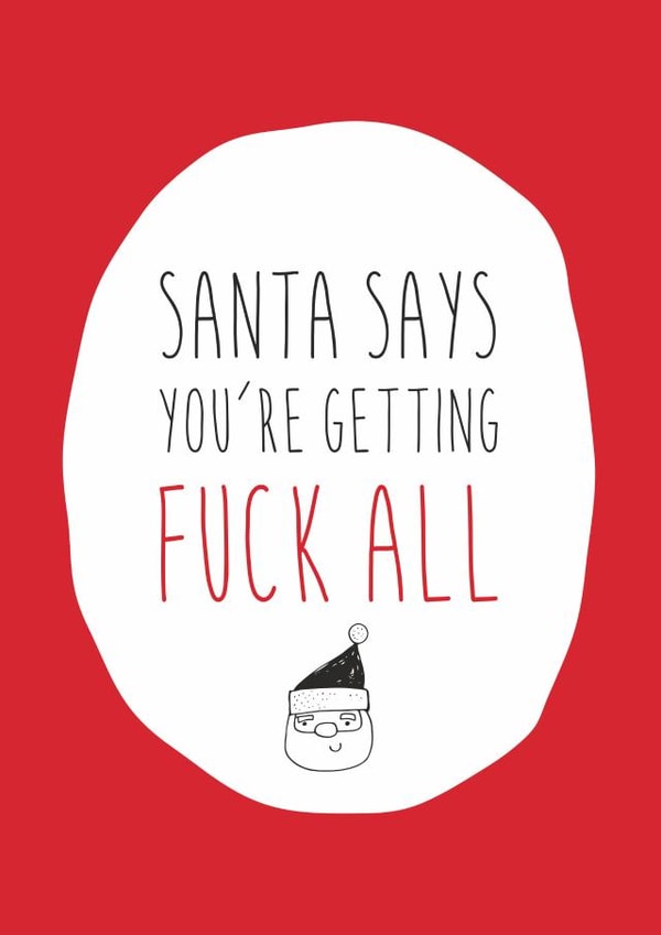 funny rude Christmas Card 15303 created by Dirty Girtie