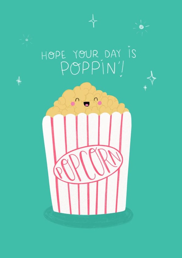 Popcorn food Just because Card 10852 created by Nutmeg and Arlo
