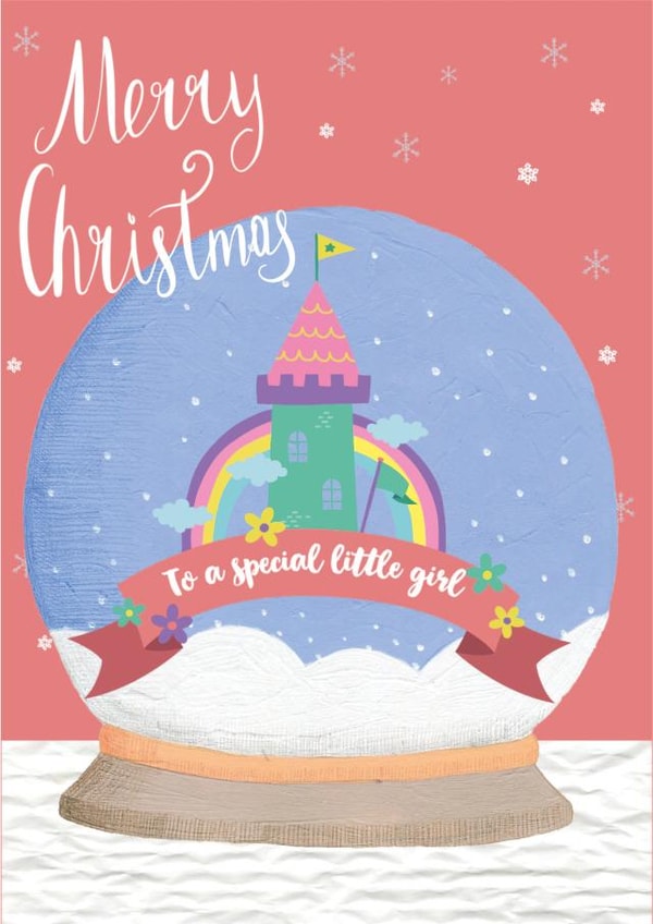 castle rainbow Christmas Card 13753 created by Lukanna Designs