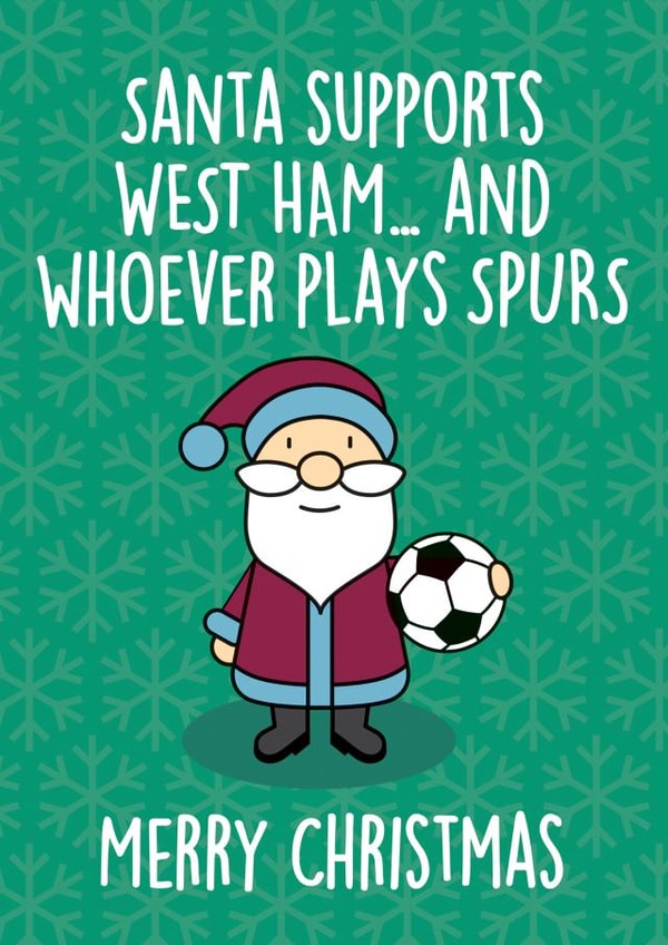 West Ham Football Fan Christmas Card created by Thirty Mussels
