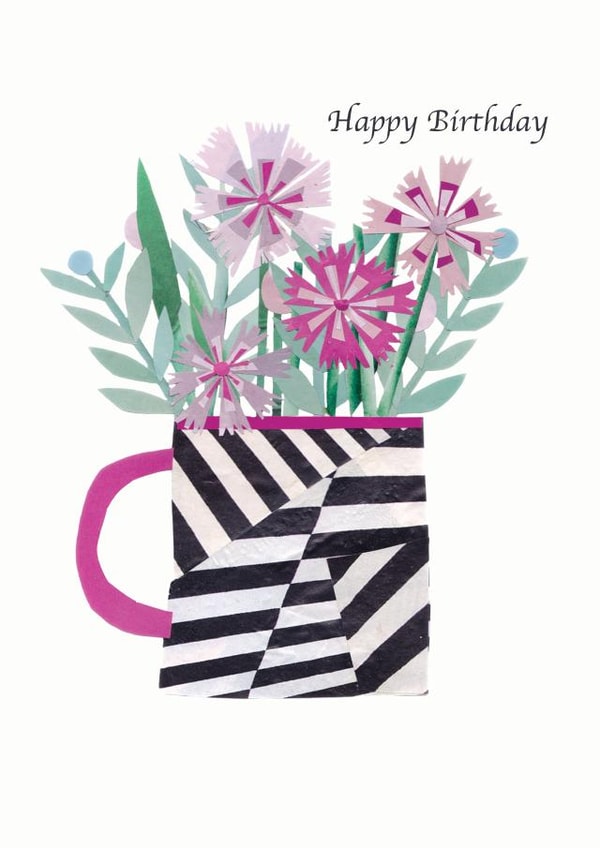 floral flowers Birthday Card 1993 created by Libby Bothway