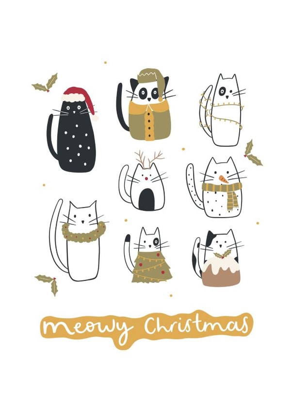 Meowy Christmas Cat Christmas Card created by Abbie Imagine