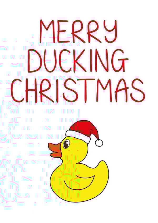 Merry Ducking Christmas card created by Lazy Mice