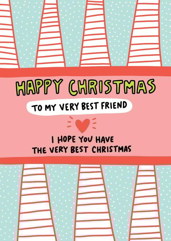 Happy Christmas Best Friend Christmas Card created by Angela Chick