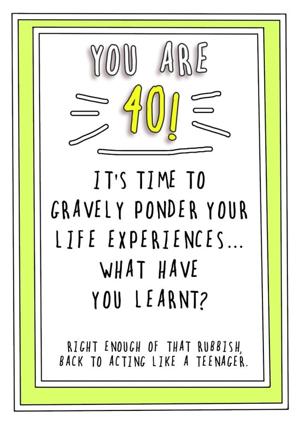 40 forty Birthday Card 7531 created by Go La La!