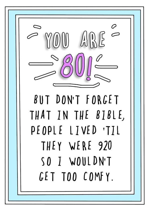 80 eighty Birthday Card 7535 created by Go La La!