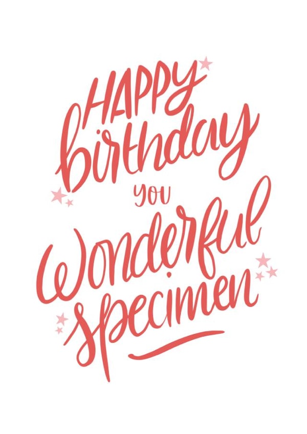 specimen love Birthday Card 14612 created by Letter V Prints