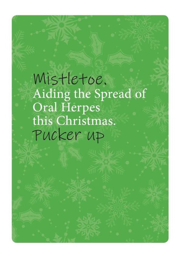 Christmas Mistletoe Christmas Card 38854 created by turds of wisdom