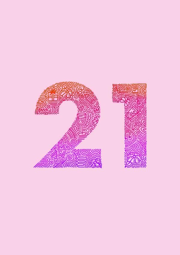 21 cool Birthday Card 13354 created by Sophia Sky