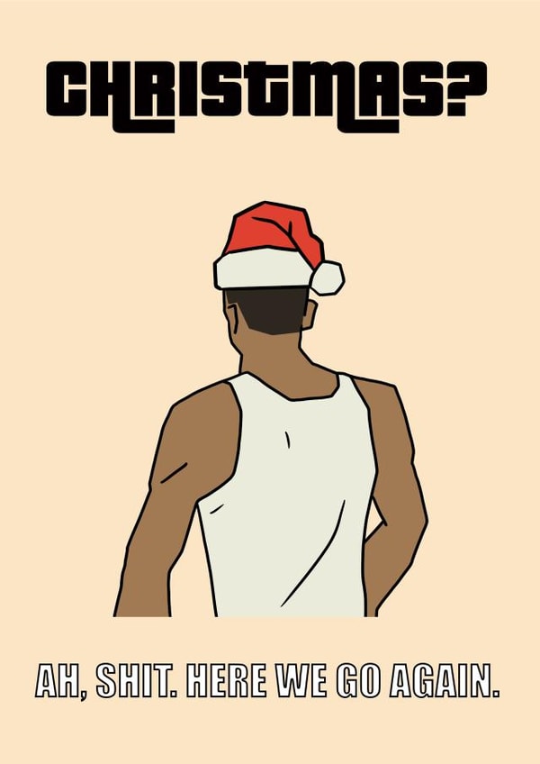 cj gta Christmas Card 13684 created by Pedges Houseboat