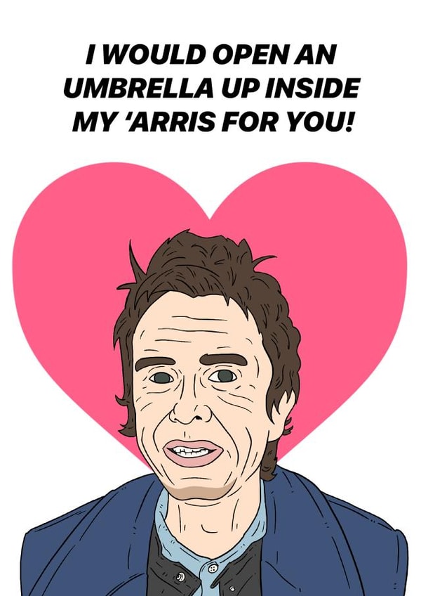 open umbrella Valentines Day Card 37210 created by Pedges Houseboat