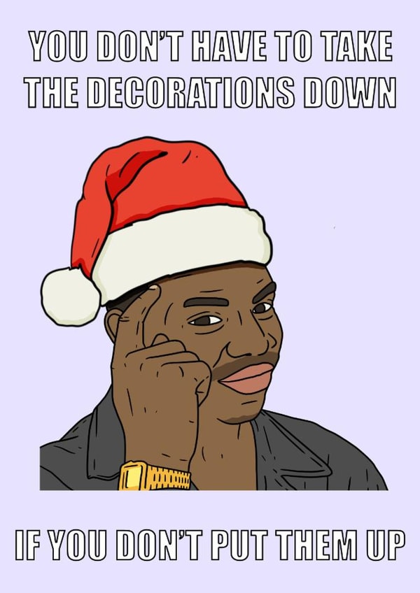 decorations funny Christmas Card 37212 created by Pedges Houseboat