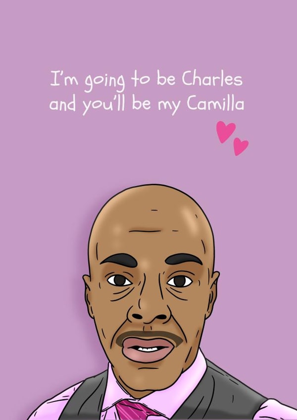 charles camilla Valentines Day Card 37214 created by Pedges Houseboat