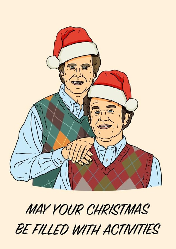 step brothers Christmas Card 13696 created by Pedges Houseboat