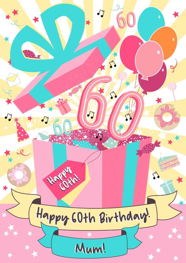 Happy 60th Birthday Mum Birthday Present Card created by Little Silverleaf