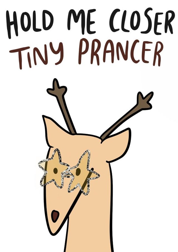 Funny Christmas Card - Tiny Prancer created by Studio Yelle