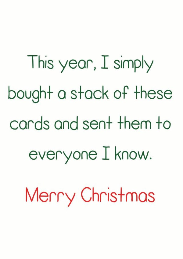 Lazy Bulk Christmas Card 12905 created by Rubber John