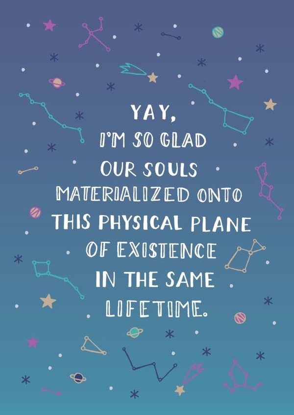 friend friends Just because Card 15684 created by Carla Letters