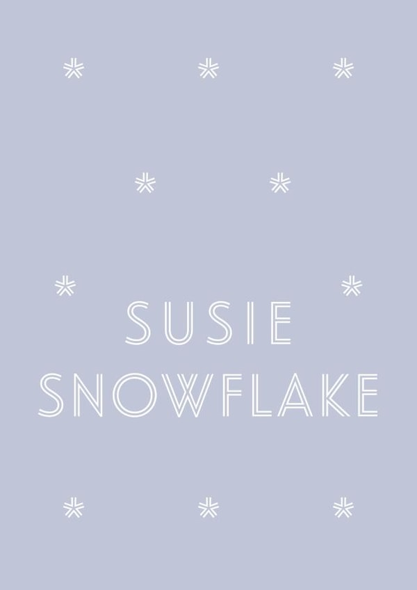 snow snowflake Card 26490 created by Sonia Nicolson