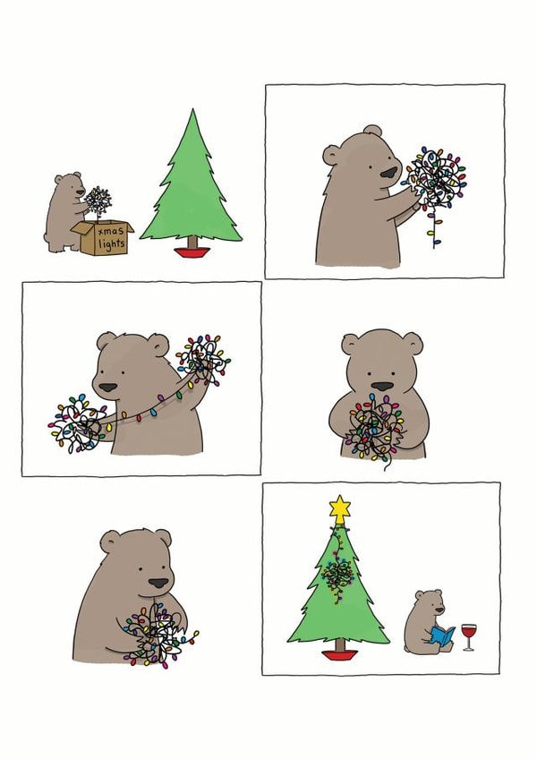 merry tree Christmas Card 6653 created by Redback Cards