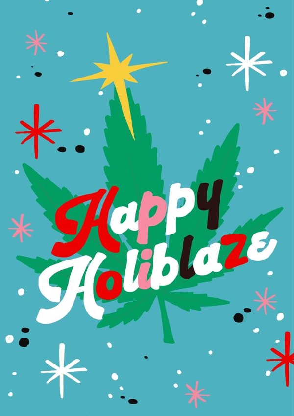 weed marijuana Christmas Card 13991 created by Foggish