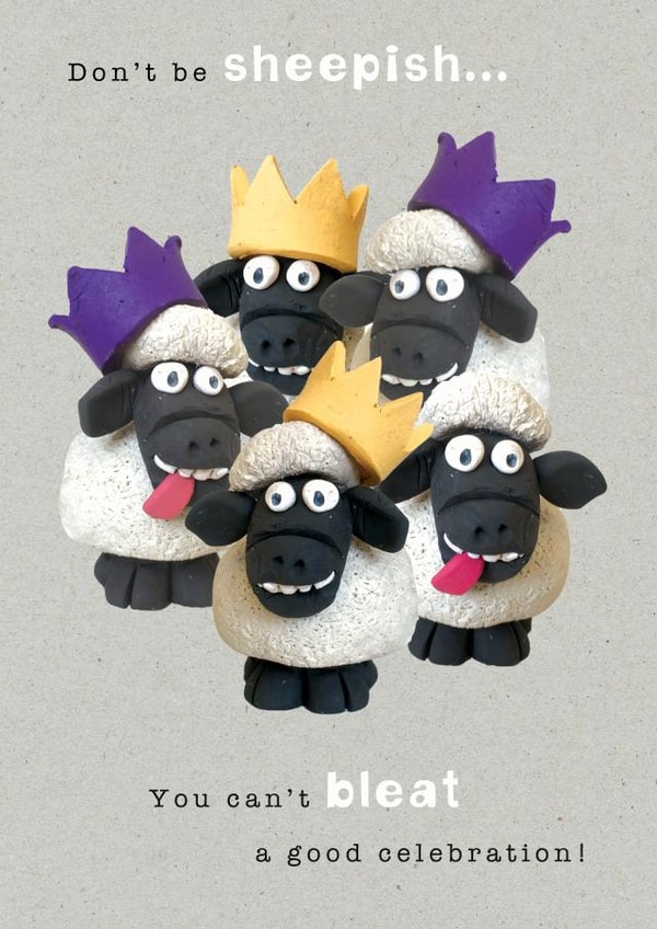 sheep punny Birthday Card 3234 created by JellynBean