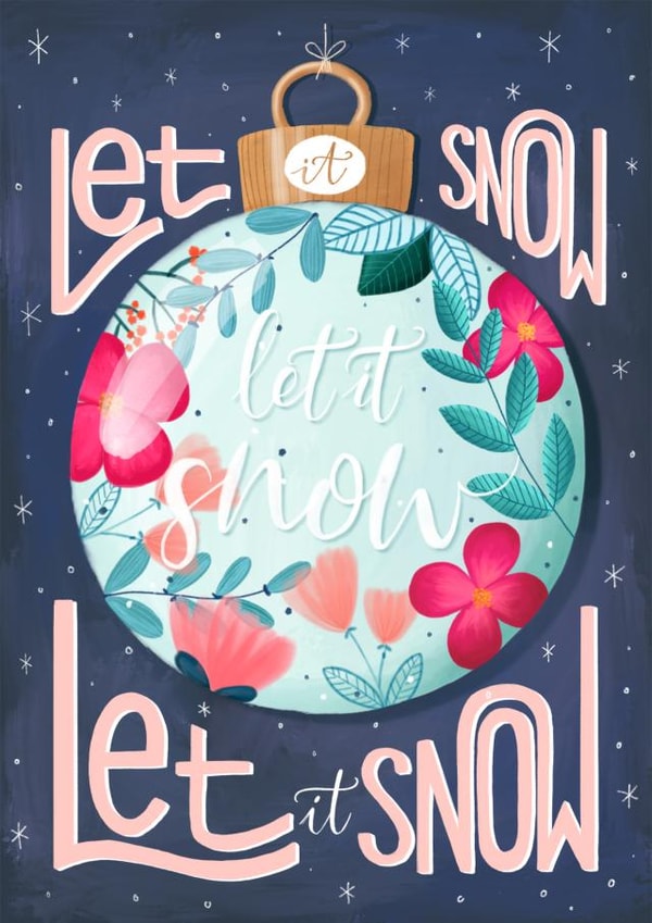 festive snow Christmas Card 26739 created by Claire Lefevre