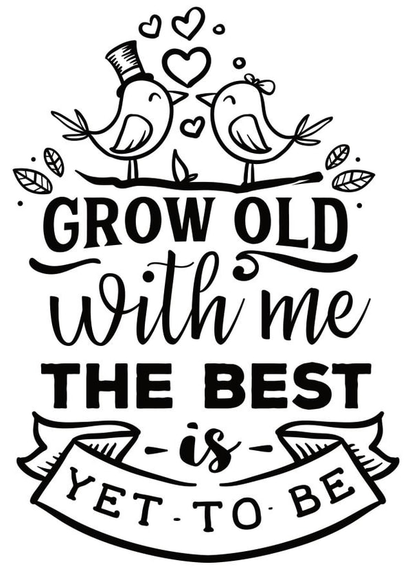 Grow old with me - wedding day card created by Richardfirthdesigns