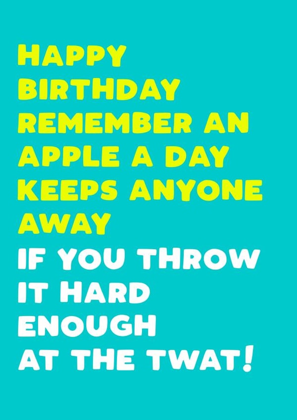 Apple day Birthday Card 8178 created by Filthy Sentiments