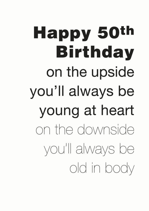 50 fifty Birthday Card 3982 created by Coulson Macleod