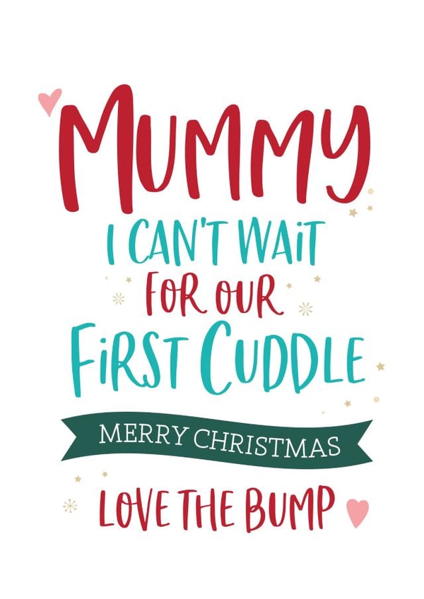 cuddle bump Christmas Card 14428 created by Beehive Design