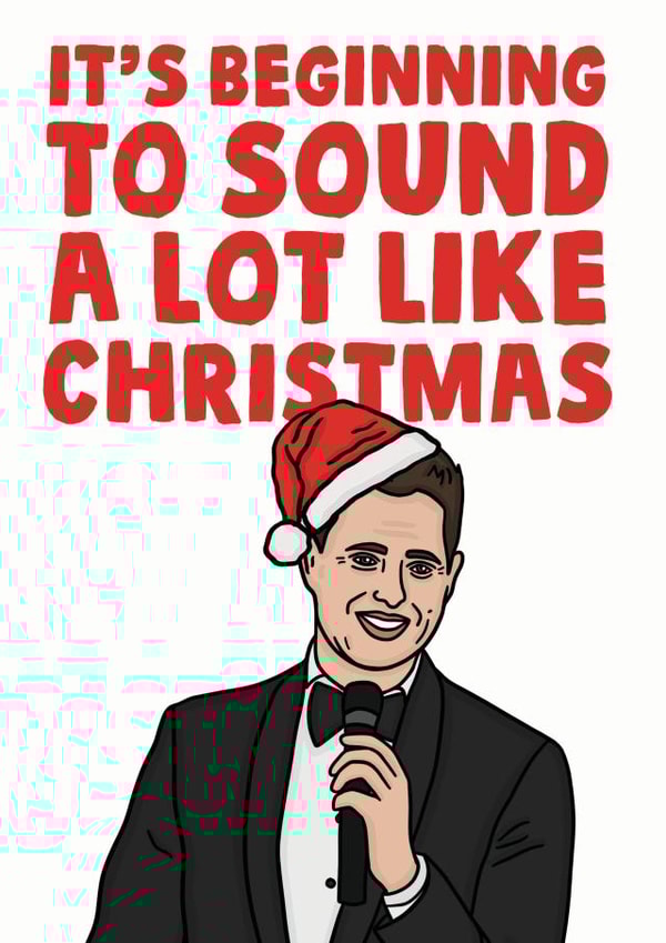 michael buble Christmas Card 13278 created by Studio Doodles