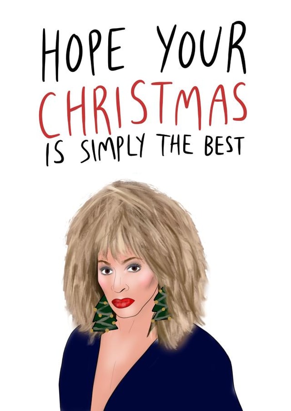 Tina Turner Simply The Best Christmas Card created by Studio Yelle