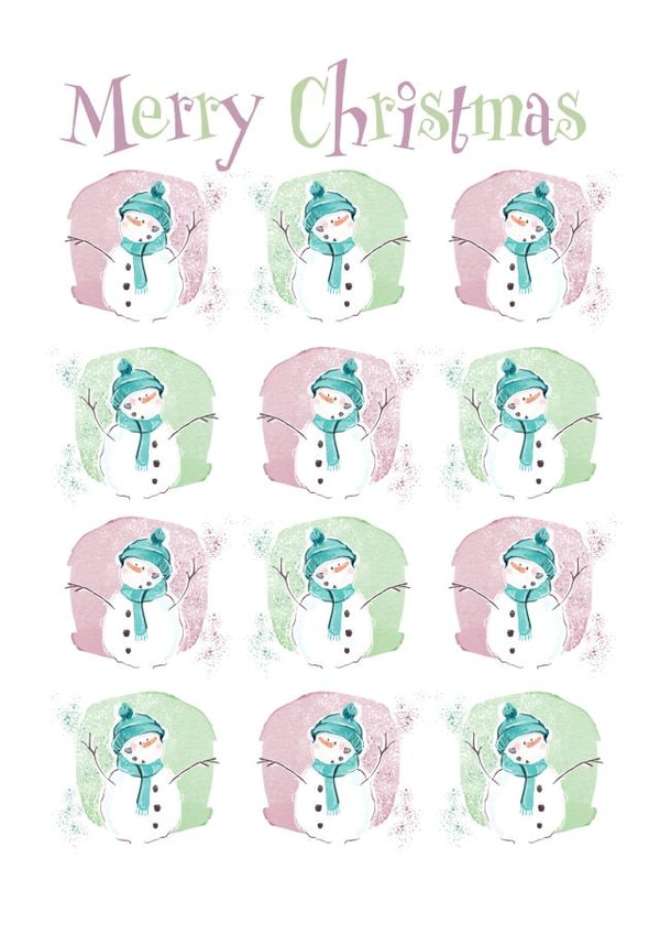 Christmas snowmen Card 24505 created by Deborah Partington