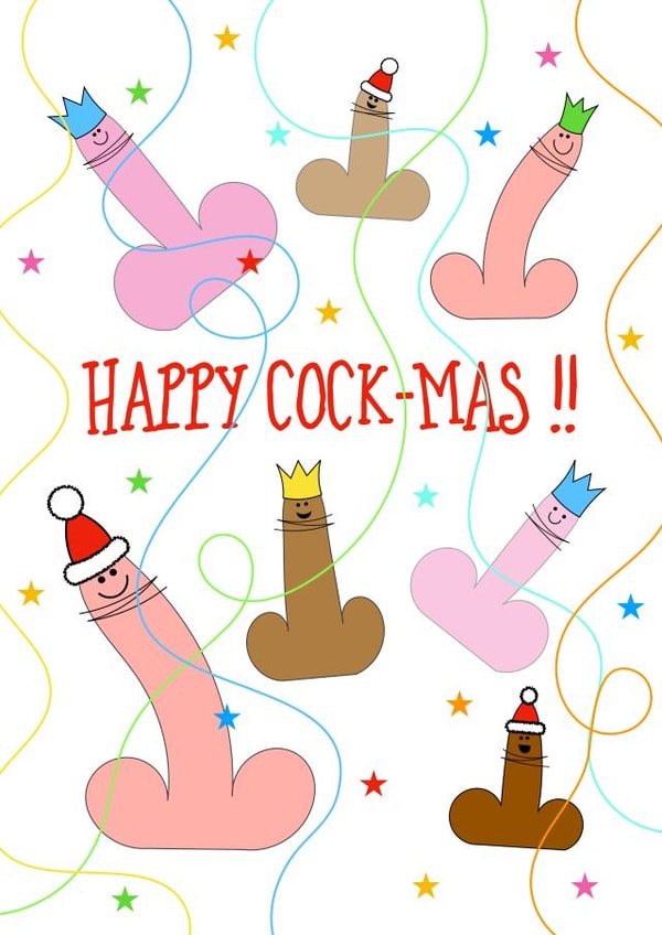 cock penis Christmas Card 9964 created by Adam Regester