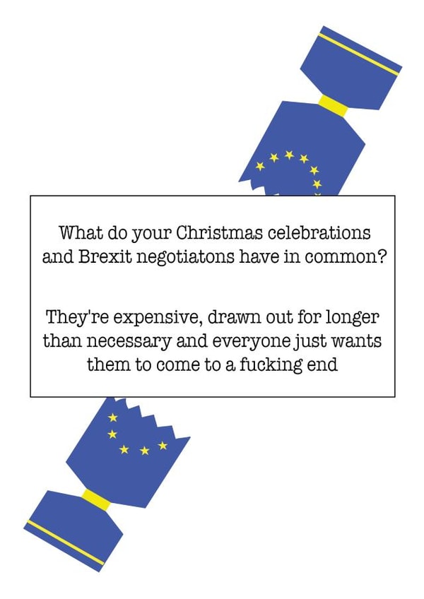 brexit funny Christmas Card 31564 created by Pack a Punch Designs