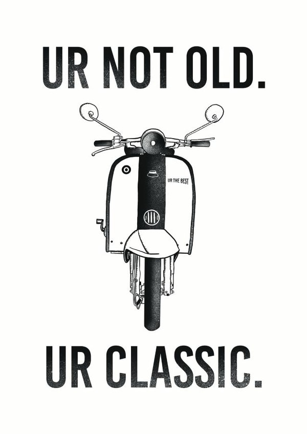 Scooter Lambretta Birthday Card 15548 created by OOYABOD