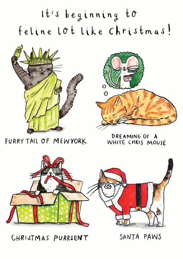 feline furrytail Christmas Card 5541 created by Jelly Armchair