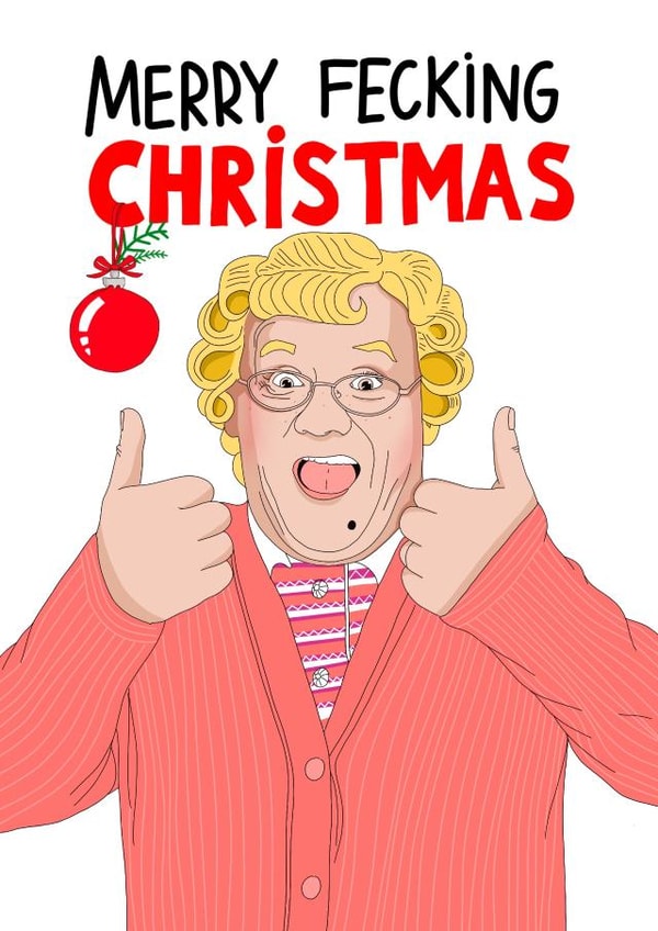mrs brown Christmas Card 3344 created by Kasia Cards