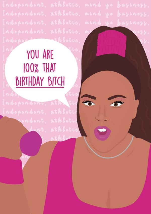 Lizzo music Birthday Card 7385 created by Rumble Cards