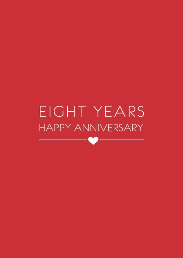 eight year Anniversary Card 8819 created by Miss Shelly Designs