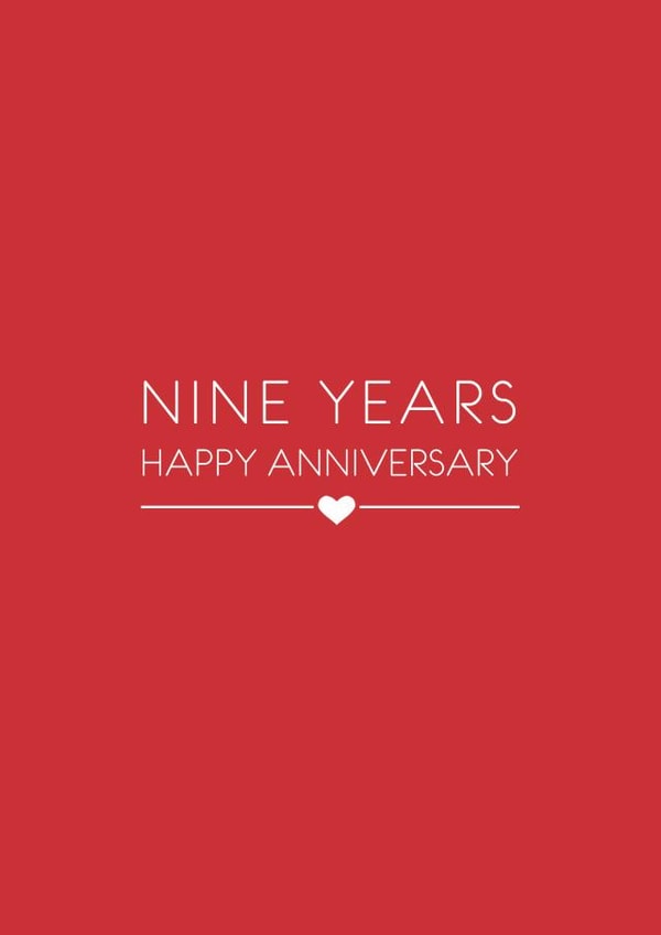 nine year Anniversary Card 8820 created by Miss Shelly Designs