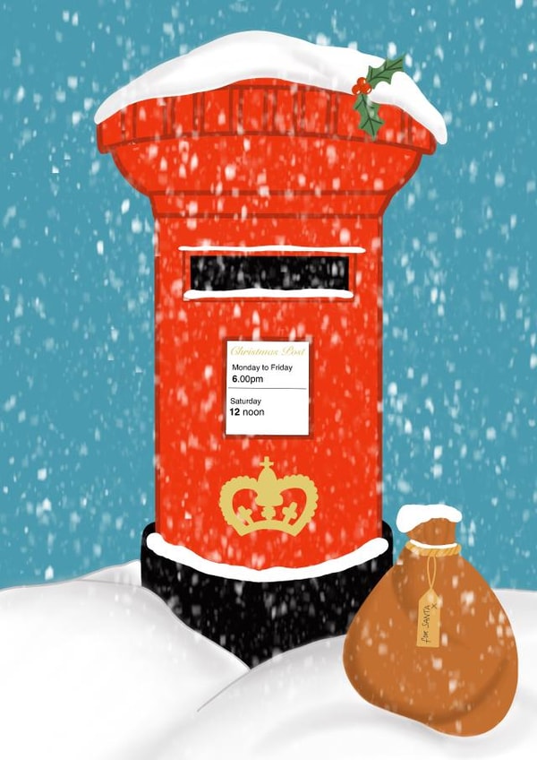 postbox christmas Card 36841 created by Eves & Moon