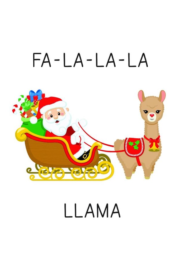 llama christmas Card 36245 created by Lindsey Best