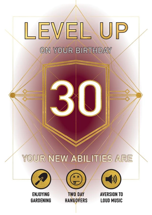 30 thirty Birthday Card 15172 created by Mad Philomena